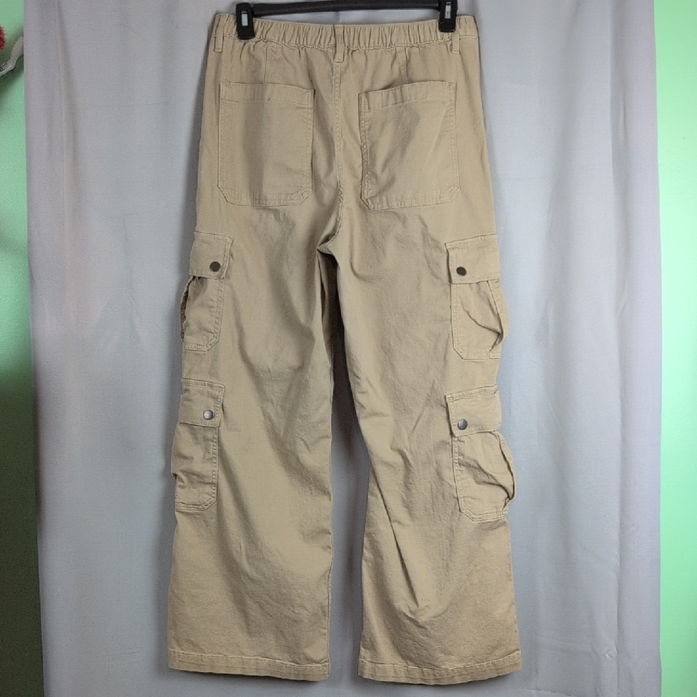 Arizona Jean Company Beige/Khaki Wide Leg‎ Cargo Pants Utility - Picture 2 of 8